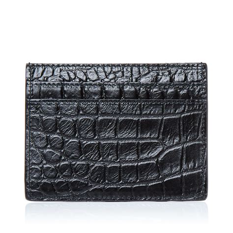 ysl black croc card holder|Saint Laurent Croc.